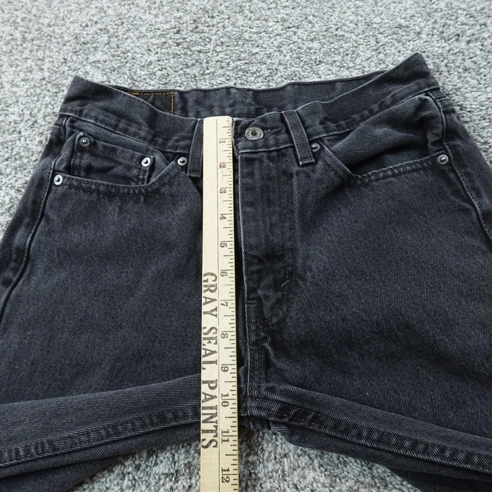 Levis Jeans Mens 30X32 Black Dark Denim Pants 505 Straight Leg 5 Pocket Mid Rise